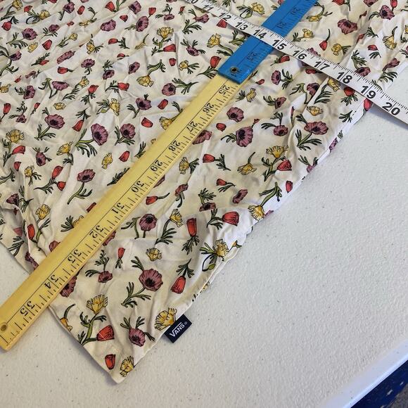 New Vans Women XL Cami Minidress High Waist Beige Floral Cottagecore Beach Vaca - Picture 3 of 6